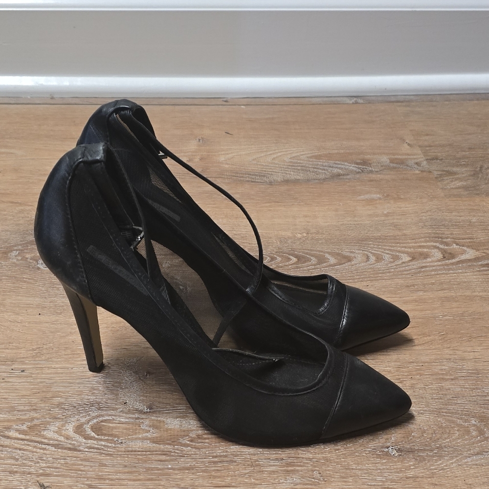 BCBGeneration Women's Black Mesh Heels Size 10